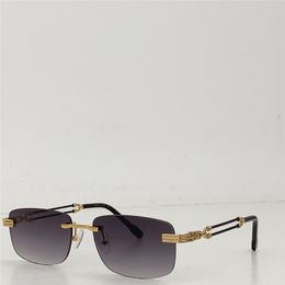 Nieuwe modeontwerp vierkante zonnebril 50123U metalen frame randloze lens dubbele nautische touwtempels eenvoudige en populaire stijl outdoor UV400-beschermingsbril