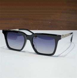 Nuevo diseño de moda gafas de sol cuadradas 8271 montura de acetato patrón de dragón patillas de metal estilo retro generoso gafas de protección UV400 de alta gama para exteriores