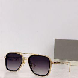 Nuevo diseño de moda gafas de sol cuadradas FLIGHT 008 K marco dorado estilo simple y generoso gafas de protección uv400 para exteriores de gama alta de calidad superior