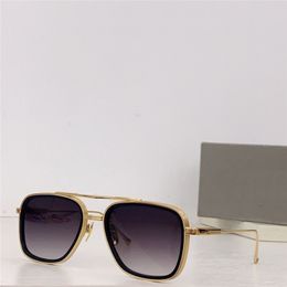 Nieuwe fashion design vierkante zonnebril FLIGHT 008 K gouden frame eenvoudige en genereuze stijl high-end outdoor uv400-beschermingsbril hete verkopende brillen