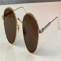Nouvelles lunettes de soleil design de mode 0009S Retro Round K Gold Frad Trend Avant-Garde Style Protection Eyewear UV 400 Top Quality with BO260K