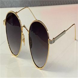Nieuwe fashion design zonnebril 0009S retro ronde k gouden frame trend avant-garde stijl bescherming brillen topkwaliteit met box284p