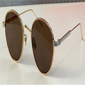 Nouvelles lunettes de soleil design de mode 0009s Retro Round K Gold Frad Trend Avant-Garde Style Protection Eyewear UV 400 Top Quality with Box 239W