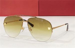 Nuevo diseño de moda gafas de sol 0065S piloto K oro medio marco cabeza de animal decoración clásico popular estilo versátil al aire libre gafas de protección uv400 de calidad superior