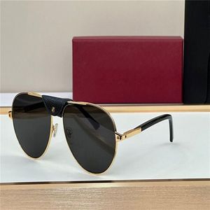 Nieuw modeontwerp zonnebril 0096 Retro Pilot Metal Frame met klein lederen vintage avant-garde popstijl topkwaliteit hele 320y
