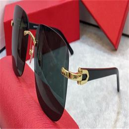 Nouveau design de mode lunettes de soleil 0227S cadre carré sans monture léger et confortable style polyvalent simple qualité supérieure uv400 protection296J