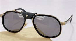 Nouvelles lunettes de soleil design de mode 0241S monture pilote avec petit bouton en cuir avant-gardiste et style populaire lunettes uv400 de qualité supérieure