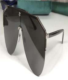 Nuevas gafas de sol de diseño de moda 0584S Pilot Halfframe OnePiece Lens Avantgarde Calidad popular UV400 Gafas protectores Goggles3524367