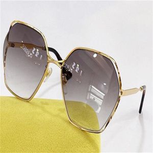 Nouvelles lunettes de soleil de design de mode 0818 Cadre métallique hexagonale simple et populaire UV400 Luners de protection Top Quality247H