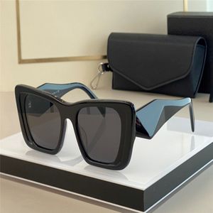 Nouvelles lunettes de soleil de design de mode 08wf Cadre de plaque d'œil pour chats Temples coupés de forme de diamant Populaire et de style simple UV400 Protection GLAS 227L