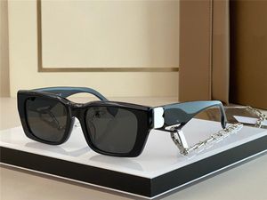 Nouvelles lunettes de soleil design de mode 4336 monture carrée style populaire et avant-gardiste lunettes de protection uv400 extérieures polyvalentes livrées avec une chaîne en métal exquise