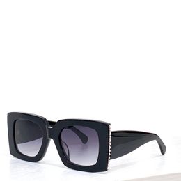 Nieuwe fashion design zonnebrillen 5480 vierkante frame tempel versierd met parel eenvoudige en populaire stijl veelzijdige outdoor uv400 beschermingsbril