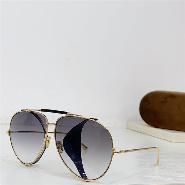 Nouvelles lunettes de soleil de design de mode 900 Style de navigateur à cadre métallique pilote avec profils audacieux et oeillères fraîches en plein air UV400 Protection des lunettes