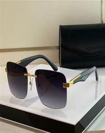 Nouvelles lunettes de soleil design de la mode K Gold Frame Square Lens Simple and Generous Style polyvalent UV400 UV400 Lunettes de protection7804172