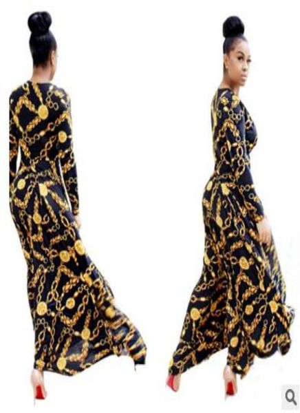 Nuevo diseño de moda, ropa tradicional africana, estampado Dashiki, bonito cuello, vestidos africanos para mujer K81558023989