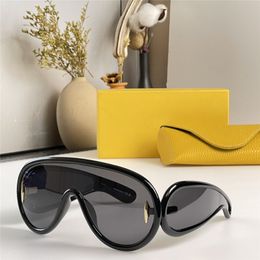 Nouveau design de mode masque de vague lunettes de soleil 40108I monture en acétate pilote forme exagérée style avant-gardiste à la mode lunettes de protection uv400 en plein air