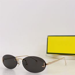 Nieuwe fashion design dameszonnebril 4075 randloze frame kleine ovale lenzen moderne populaire stijl veelzijdige outdoor UV400-beschermingsbril