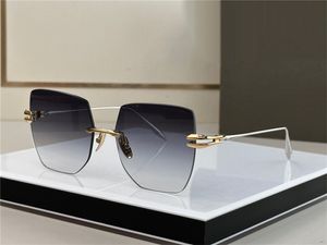 Nuevo diseño de moda, gafas de sol para mujer, marco sin montura EMBRA, estilo elegante y popular, marco brillantemente esculpido, gafas protectoras uv400 para exteriores