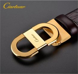 Nouvelles ceintures de créateur de mode Bourtes d'affaires de luxe ceinture de luxe celte de boucle lisse en cuir authentique pour la ceinture de taille masculine 1172918