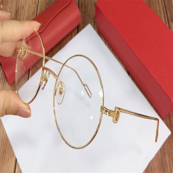 Nuevo marco de diseñador de moda redondo k dorado retro estilo vintage 0158 gafas ópticas unisex estilo al aire libre puede hacer gafas graduadas 210o