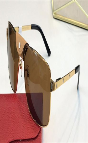 Nuevo diseñador de moda Gafas de sol 3463387 Marco cuadrado con cuero pequeño estilo de ventas popular lente de protección UV400 Top Calidad6214509