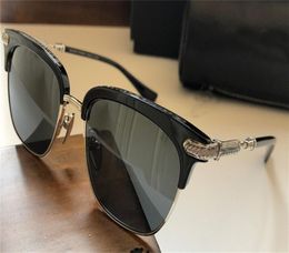 Nouveau créateur de mode hommes lunettes de soleil VERTICAL II style punk designer rétro carré demi-monture totem motif d'impression de qualité supérieure avec b3138394