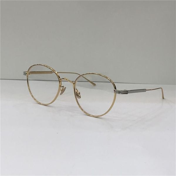 Nuevas gafas ópticas de diseñador de moda 0009 marco redondo de metal La lente transparente de estilo moderno puede ser recetadas lentes transparentes2769