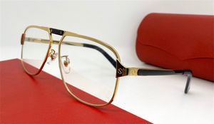 Nieuwe mode-ontwerper optische bril 0102 vierkant frame eenvoudige retro-stijl transparante lenzen kunnen worden uitgerust met gla264e op sterkte