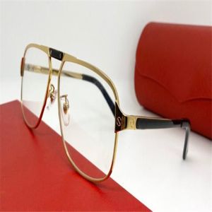 Nouvelles lunettes optiques de créateur de mode 0102, monture carrée, lentilles transparentes simples de style rétro, peuvent être équipées d'une prescription gla305D