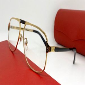 Nieuwe modeontwerper Optische bril 0102 vierkante frame eenvoudige retro -stijl transparante lenzen kunnen worden uitgerust met receptglazen 2837