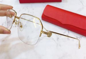 Nieuwe modeontwerper Optische bril K Gold Half frame retro moderne bedrijfsstijl 0114 unisex kan worden gebruikt voor bril op recept