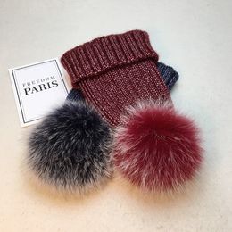 Nouveau créateur de mode populaire simple plaine tricoté décontracté boule de fourrure hiver printemps chapeaux chauds pour femmes hommes étudiants filles