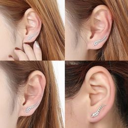 Nouvelle mode boucles d'oreilles bijoux femmes silverGlod feuille boucles d'oreilles femme alliage oreille manchette pour dames bijoux offre spéciale