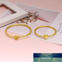 Nieuwe mode European Coin Gold Screen Gevlochten Bangle vergulde Lucky Year Bracelet Cadeau voor een maand oude baby