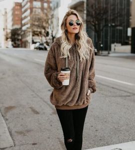 Nieuwe Mode Flanel Jumper Hooded Sweater Vrouwen Effen Kleur Plus Fluwelen Warm Dames Tops Jas 8 Kleuren Pullovers Mujer