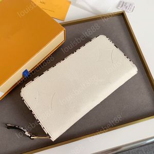 Nieuwe modebloemen Letter Designer Wallets Luxurys Men Women Lederen Zipper Tassen Hoogwaardige klassieke letters Munt Purse Originele doos Portemonnee Kaarthouder