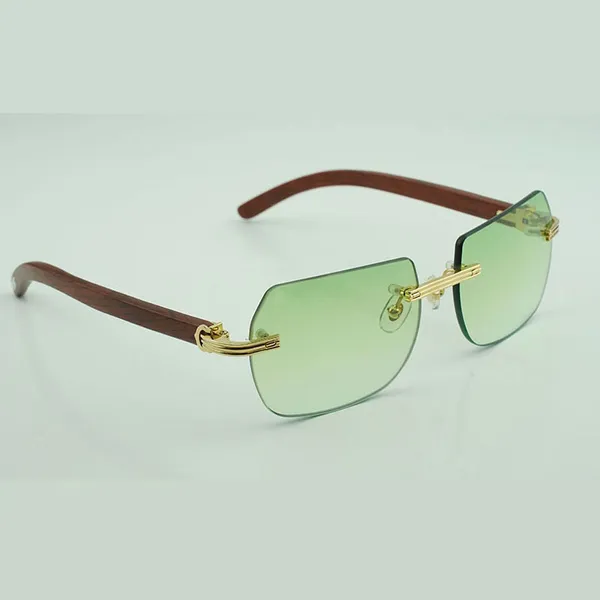 Nouvelle monture de mode lunettes de soleil à coins coupés 0286O avec nouveau matériel jambes en bois originales naturelles lentilles de lunettes de soleil haut de gamme
