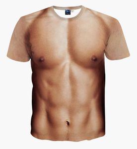 Nieuwe Mode Grappige 3D T-shirt Naakte Skin Kleur Grappige Man Volledige Print T-shirt Snel Droge Kleding Zomer Korte Mouw Tops Sexy Tees