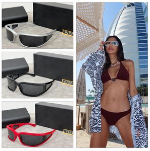 Nueva moda futurista superior estilista con protección UV versátil para hombres y mujeres con gafas de sol Elíptica Reunión en la playa Experto en moda y2k