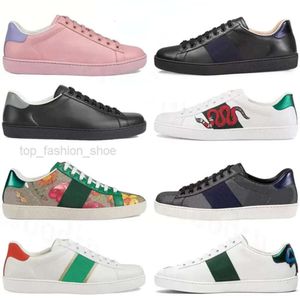 Nouvelle mode G Hommes Femmes Ace Designer Chaussures De Luxe Qualité Serpent Noir Blanc En Cuir Bee Star Stripe Baskets Baskets