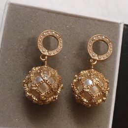 NEUE Mode GOLD CZ perlen ohrstecker für dame Frauen Party Hochzeit Liebhaber geschenk verlobung Schmuck für Braut Mit BOX317B