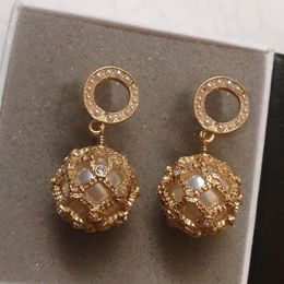 Pendientes de tuerca con perlas de circonia cúbica para mujer, aretes de perlas de oro, regalo para amantes de la boda, joyería de compromiso para novia con BOX236t