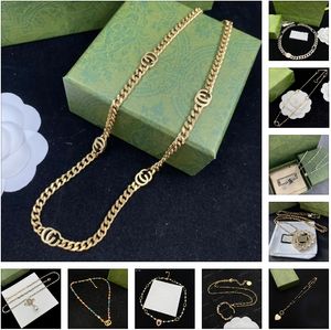 Nieuwe mode Gold Designer ketting G Sieraden Fashion Gift Heren Lange letterkettingen Kettingen voor mannen Women Golden Chain Jowery Party Ketting Gold