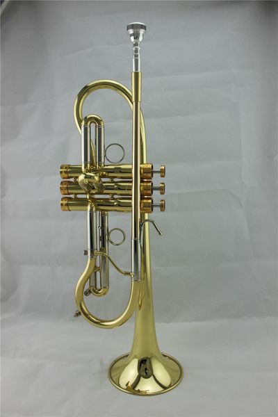 Nueva trompeta de laca dorada de moda