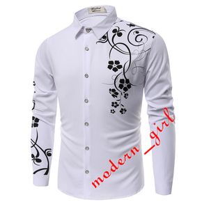 Nouvelle mode chemises de marié blanc noir hommes chemises de mariage Bauhinia hommes chemise à manches longues occasion formelle hommes chemises habillées 001232r
