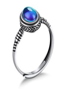 Nieuwe mode handgemaakte hoogwaardige 925 Sterling Silver Ring vrouwen geschenk verstelbare emotionele controle stemmingsringen60221612648497