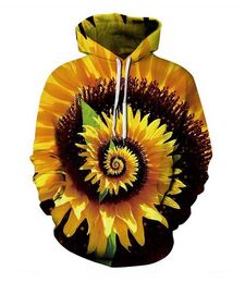 Nieuwe mode Harajuku Style Casual 3D Printing Hoodies Sunflower Men / Women Autumn and Winter Sweatshirt Hoodies Coats BW0162