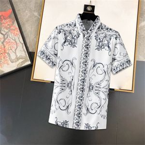 Nieuwe mode Hawaii Floral Print Beach Shirts Heren Designer Silk Bowling Shirt Casual Hawaiiaanse shirts Men Zomerblouse Korte mouw Loose M-3XL CXZ247