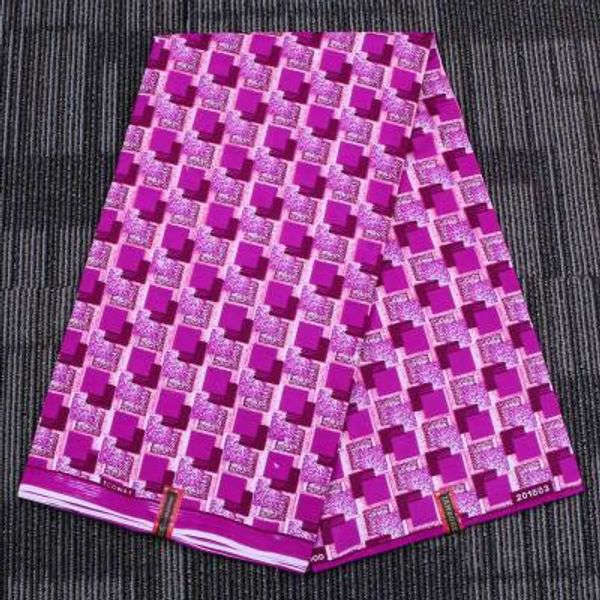 Nouveau mode haute qualité rose tissu africain 100% polyester tissu africain cire matériel 6 Yards tissu imprimé