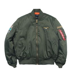 Veste de pilote brodée d'éléments militaires d'outillage de haute qualité, nouvelle mode, veste de baseball yuppie pour hommes/femmes, manteau